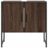 Stylish Brown Oak Bathroom Sink Cabinet - 60x33x60 cm