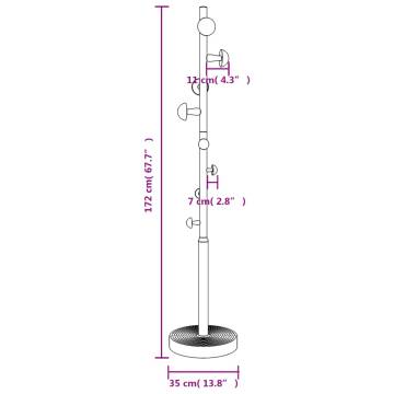 Coat Stand Blue 172 cm - Durable Powder-coated Iron Storage