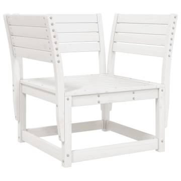 White Solid Pine Garden Chair | Cozy Outdoor Seating