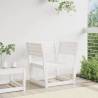 White Solid Pine Garden Chair | Cozy Outdoor Seating