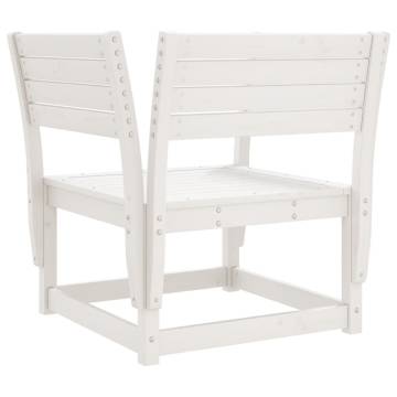 White Solid Pine Garden Chair | Cozy Outdoor Seating