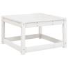 Garden Footstool White Solid Wood Pine | Hipomarket