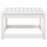 Garden Footstool White Solid Wood Pine | Hipomarket