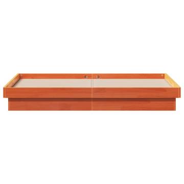 LED Bed Frame Wax Brown 150x200 cm King Size - Hipomarket