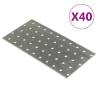 Perforated Plates 40 pcs 2 mm 200x100 mm Galvanised Steel Size 200 x 100 mm Quantity in Package 1 