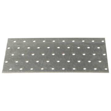 Perforated Plates 40 pcs 200x100 mm Galvanised Steel - DIY Essentials