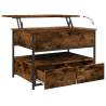 Elegant Smoked Oak Coffee Table - 70x50x50 cm