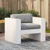 Garden Sofa White - Solid Pine Wood - Stylish Outdoor Seating