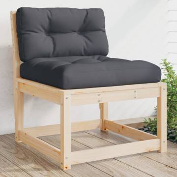 Garden Sofa with Cushions - Solid Pine Wood | HipoMarket