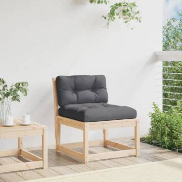 Garden Sofa with Cushions - Solid Pine Wood | HipoMarket