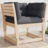 Garden Sofa Armrest with Cushions - Solid Pine Wood