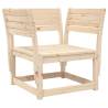 Garden Sofa Armrest with Cushions - Solid Pine Wood