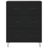 Highboard Black 69.5x34x180 cm - Stylish Engineered Wood Storage