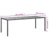 Stylish Grey Garden Table 250x100x75 cm - Poly Rattan