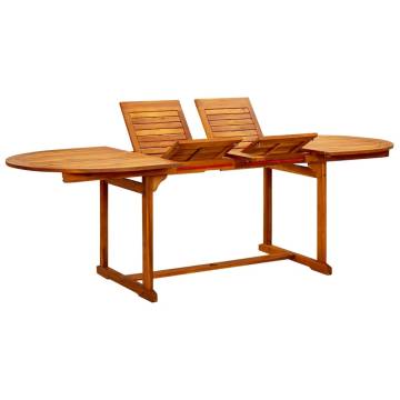 Garden Dining Table 160-240 cm Solid Acacia Wood | HipoMarket