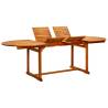 Garden Dining Table (160-240)x100x75 cm Solid Acacia Wood Size 240 x 100 x 75 cm Quantity in Package 1 Shape oval 