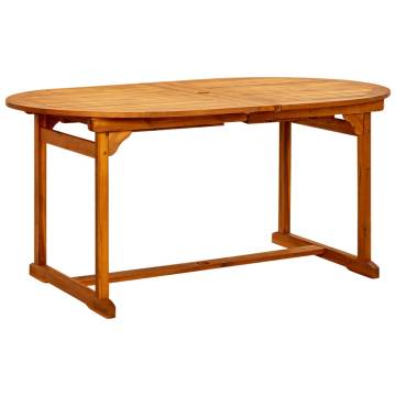 Garden Dining Table 160-240 cm Solid Acacia Wood | HipoMarket