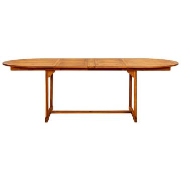 Garden Dining Table 160-240 cm Solid Acacia Wood | HipoMarket