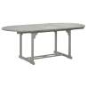 Stylish Grey Garden Table 200x100 cm in Solid Acacia Wood