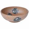 Chic Brown & Blue Round Ceramic Countertop Basin | 41x14 cm