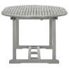 Stylish Grey Garden Table 200x100 cm in Solid Acacia Wood