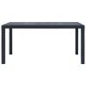 Garden Table Anthracite 150x90 cm - Stylish & Durable Rattan Look