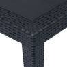 Garden Table Anthracite 150x90 cm - Stylish & Durable Rattan Look