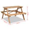 Bamboo Picnic Table 120x120 cm – Durable Garden Furniture