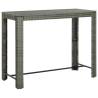 Garden Bar Table Grey 140.5x60.5x110.5 cm Poly Rattan Colour grey Size 140.5 x 60.5 x 110.5 cm Quantity in Package 1 