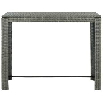 Garden Bar Table Grey 140.5x60.5 cm - Stylish Outdoor Furniture