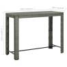 Garden Bar Table Grey 140.5x60.5 cm - Stylish Outdoor Furniture