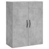 Stylish Highboard in Concrete Grey - 69.5x34x180 cm