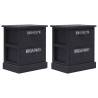 Nightstands 2 pcs Black 38x28x45 cm Paulownia Wood Colour black Quantity in Package 2 