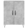 Stylish Highboard in Concrete Grey - 69.5x34x180 cm