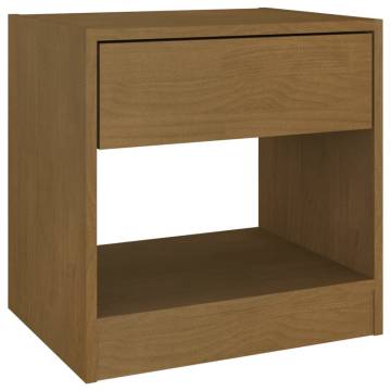 Honey Brown Bedside Cabinet - Solid Pinewood | HipoMarket