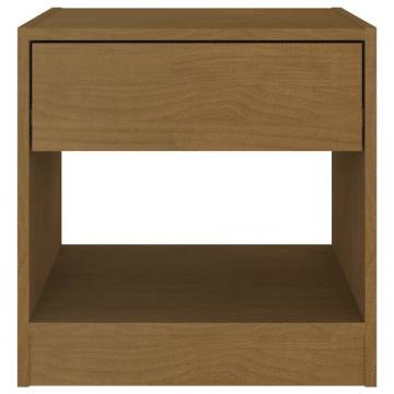 Honey Brown Bedside Cabinet - Solid Pinewood | HipoMarket