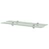 Floating Shelves 2 pcs Glass 70x10 cm 8 mm Colour white Size 70 x 10 cm Quantity in Package 2 Number of Pieces 1 