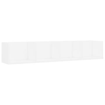 Stylish CD Wall Shelf White - 100x18x18 cm | Hipomarket UK