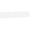 Stylish CD Wall Shelf White - 100x18x18 cm | Hipomarket UK