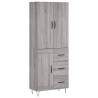 Highboard Grey Sonoma - Stylish Storage Cabinet | HipoMarket