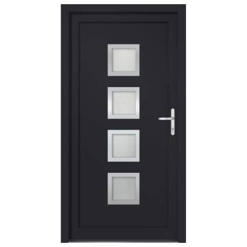 Front Door Anthracite 98x208 cm PVC - Secure & Stylish Entry