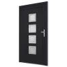 Front Door Anthracite 98x208 cm PVC - Secure & Stylish Entry