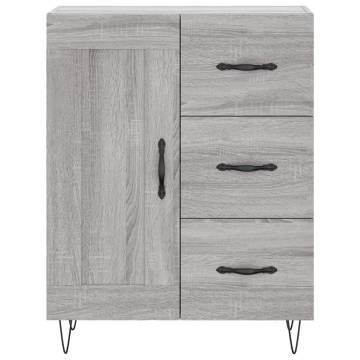 Highboard Grey Sonoma - Stylish Storage Cabinet | HipoMarket