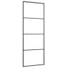 Sliding Door Frosted ESG Glass and Aluminium - Black 76x205 cm