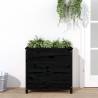 Garden Planter Black 82.5x40x78 cm Solid Wood Pine Colour black pine Size 82.5 x 40 x 78 cm Quantity in Package 1 