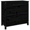 Garden Planter Black - Solid Pine Wood 82.5x40x78 cm