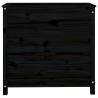 Garden Planter Black - Solid Pine Wood 82.5x40x78 cm