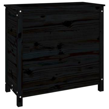 Garden Planter Black - Solid Pine Wood 82.5x40x78 cm