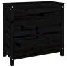 Garden Planter Black - Solid Pine Wood 82.5x40x78 cm