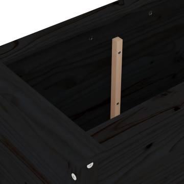 Garden Planter Black - Solid Pine Wood 82.5x40x78 cm